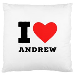 I Love Andrew Large Cushion Case (two Sides) by ilovewhateva