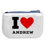 I love andrew Large Coin Purse Back