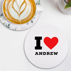 I Love Andrew Uv Print Round Tile Coaster by ilovewhateva