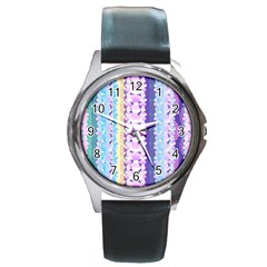 Background Graphic Beautiful Wallpaper Art Round Metal Watch