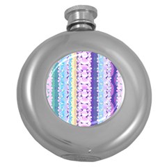 Background Graphic Beautiful Wallpaper Art Round Hip Flask (5 Oz)