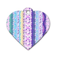 Background Graphic Beautiful Wallpaper Art Dog Tag Heart (two Sides)