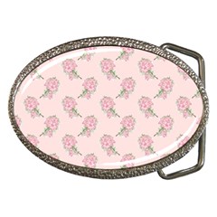 Flowers Bloom Blossom Pastel Pink Pattern Belt Buckles by Jancukart