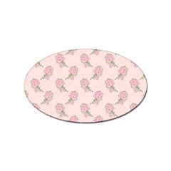 Flowers Bloom Blossom Pastel Pink Pattern Sticker Oval (100 Pack)