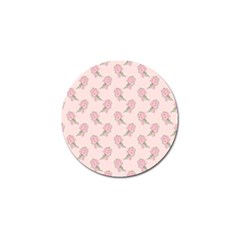 Flowers Bloom Blossom Pastel Pink Pattern Golf Ball Marker