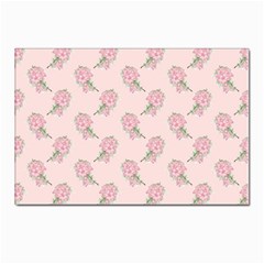 Flowers Bloom Blossom Pastel Pink Pattern Postcard 4 x 6  (pkg Of 10) by Jancukart