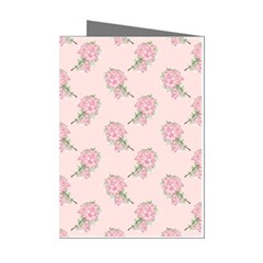 Flowers Bloom Blossom Pastel Pink Pattern Mini Greeting Cards (pkg Of 8) by Jancukart