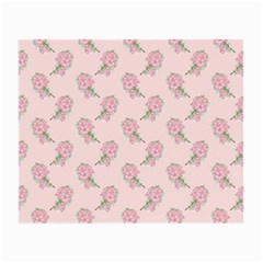 Flowers Bloom Blossom Pastel Pink Pattern Small Glasses Cloth (2 Sides) by Jancukart