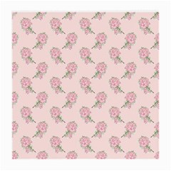 Flowers Bloom Blossom Pastel Pink Pattern Medium Glasses Cloth (2 Sides) by Jancukart