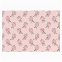 Flowers Bloom Blossom Pastel Pink Pattern Large Glasses Cloth (2 Sides)