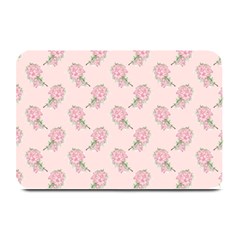 Flowers Bloom Blossom Pastel Pink Pattern Plate Mats by Jancukart