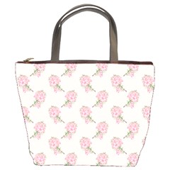 Flowers Bloom Blossom Pastel Pink Pattern Bucket Bag