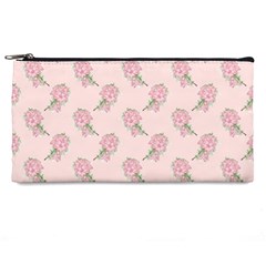 Flowers Bloom Blossom Pastel Pink Pattern Pencil Case by Jancukart