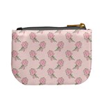 Flowers Bloom Blossom Pastel Pink Pattern Mini Coin Purse Back