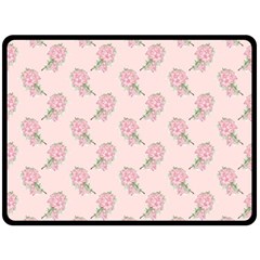 Flowers Bloom Blossom Pastel Pink Pattern Fleece Blanket (large)