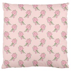 Flowers Bloom Blossom Pastel Pink Pattern Large Cushion Case (two Sides)