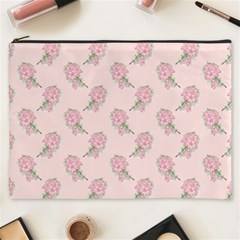 Flowers Bloom Blossom Pastel Pink Pattern Cosmetic Bag (xxxl)