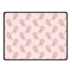 Flowers Bloom Blossom Pastel Pink Pattern Two Sides Fleece Blanket (small)