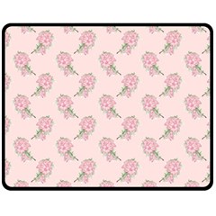 Flowers Bloom Blossom Pastel Pink Pattern Two Sides Fleece Blanket (medium)