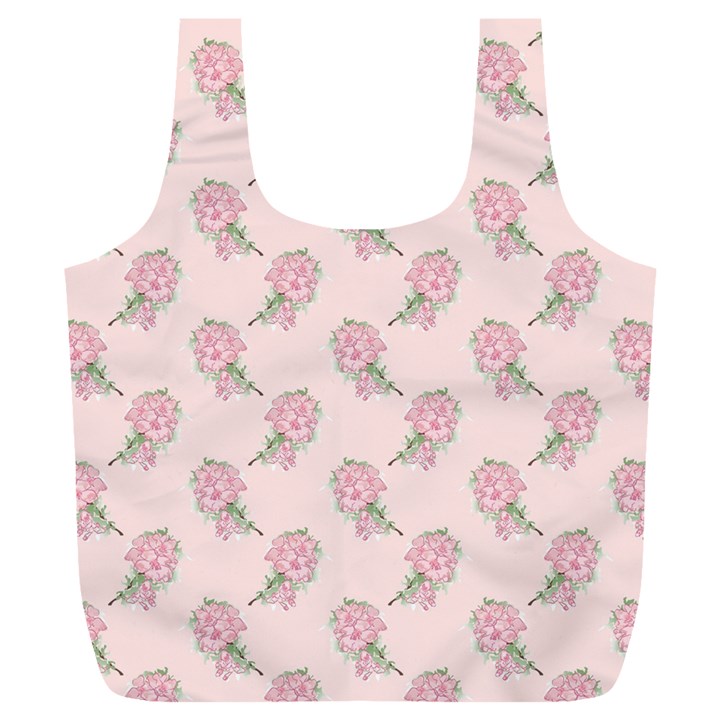 Flowers Bloom Blossom Pastel Pink Pattern Full Print Recycle Bag (XL)