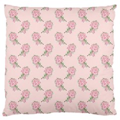 Flowers Bloom Blossom Pastel Pink Pattern Large Premium Plush Fleece Cushion Case (two Sides)