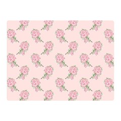 Flowers Bloom Blossom Pastel Pink Pattern Two Sides Premium Plush Fleece Blanket (mini)