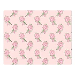 Flowers Bloom Blossom Pastel Pink Pattern Two Sides Premium Plush Fleece Blanket (large)