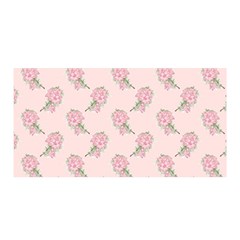 Flowers Bloom Blossom Pastel Pink Pattern Satin Wrap 35  X 70 