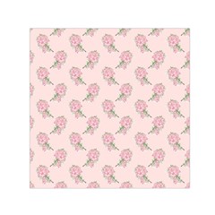 Flowers Bloom Blossom Pastel Pink Pattern Square Satin Scarf (30  X 30 )