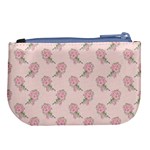 Flowers Bloom Blossom Pastel Pink Pattern Large Coin Purse Back