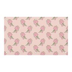 Flowers Bloom Blossom Pastel Pink Pattern Banner And Sign 5  X 3  by Jancukart