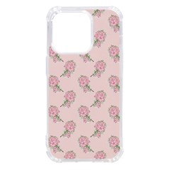 Flowers Bloom Blossom Pastel Pink Pattern Iphone 14 Pro Tpu Uv Print Case