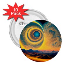 Ai Generated Surrealist Fantasy Dream Moon Space 2 25  Buttons (10 Pack) 