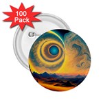 Ai Generated Surrealist Fantasy Dream Moon Space 2.25  Buttons (100 pack)  Front