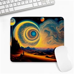 Ai Generated Surrealist Fantasy Dream Moon Space Large Mousepad