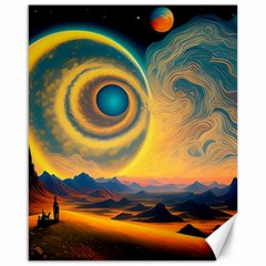 Ai Generated Surrealist Fantasy Dream Moon Space Canvas 16  X 20  by Jancukart