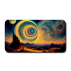 Ai Generated Surrealist Fantasy Dream Moon Space Medium Bar Mat