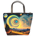 Ai Generated Surrealist Fantasy Dream Moon Space Bucket Bag Back