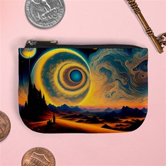 Ai Generated Surrealist Fantasy Dream Moon Space Mini Coin Purse