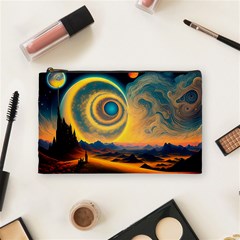 Ai Generated Surrealist Fantasy Dream Moon Space Cosmetic Bag (medium)