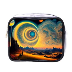 Ai Generated Surrealist Fantasy Dream Moon Space Mini Toiletries Bag (one Side) by Jancukart