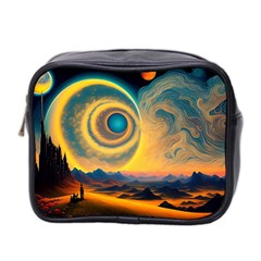 Ai Generated Surrealist Fantasy Dream Moon Space Mini Toiletries Bag (two Sides)