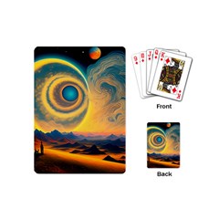 Ai Generated Surrealist Fantasy Dream Moon Space Playing Cards Single Design (mini)