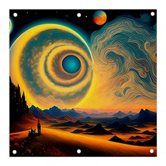 Ai Generated Surrealist Fantasy Dream Moon Space Banner And Sign 3  X 3  by Jancukart