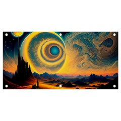 Ai Generated Surrealist Fantasy Dream Moon Space Banner And Sign 4  X 2  by Jancukart