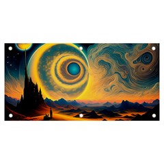 Ai Generated Surrealist Fantasy Dream Moon Space Banner And Sign 6  X 3 