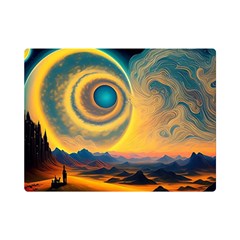 Ai Generated Surrealist Fantasy Dream Moon Space Premium Plush Fleece Blanket (mini) by Jancukart