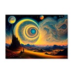 Ai Generated Surrealist Fantasy Dream Moon Space Crystal Sticker (A4) Front