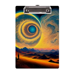 Ai Generated Surrealist Fantasy Dream Moon Space A5 Acrylic Clipboard