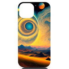 Ai Generated Surrealist Fantasy Dream Moon Space Iphone 14 Black Uv Print Case